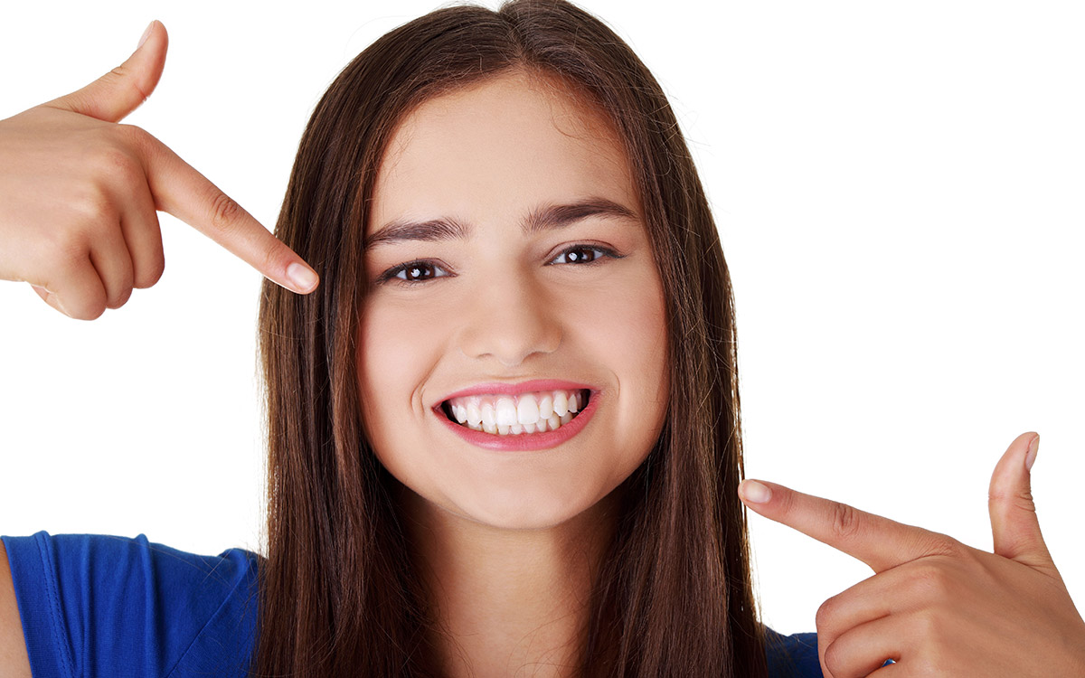 happy woman with Teeth Whitening