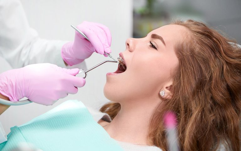 teenager at the dentist