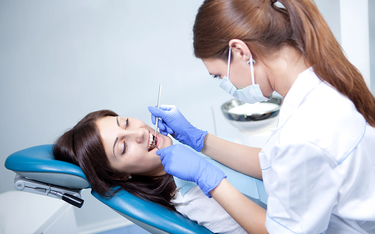 woman at her dental appointment